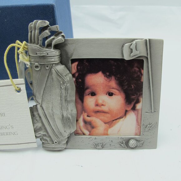 Fort Pewter 2*2 golfing picture frames – lady golfer and golf bag. - Picture 5 of 6
